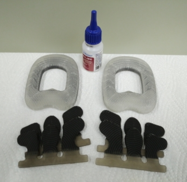 Wolf Busch "WB 3D" Set Klebebeschläge Vorderhuf für Esel